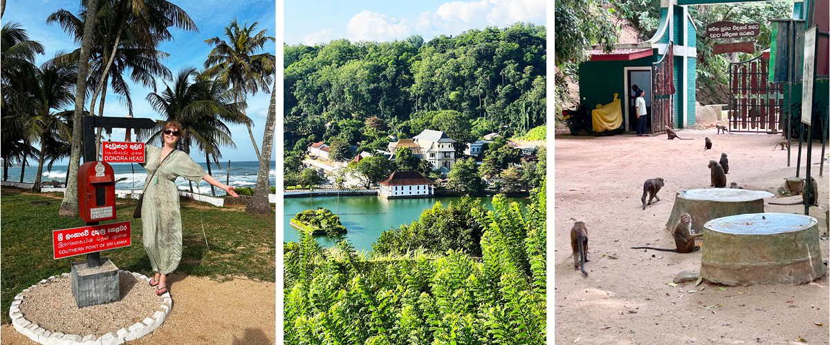 Fotocollage med bilder fra Sri Lanka