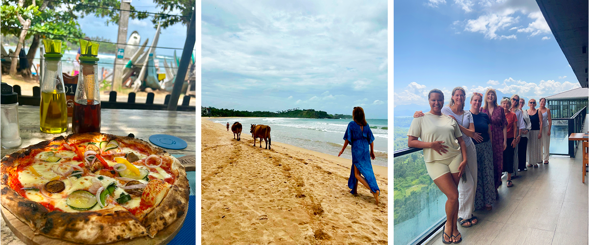 Collage med bilder fra Sri Lanka